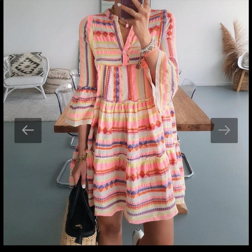 Boho Trendy Comfortable Dress - Picture 4 of 6